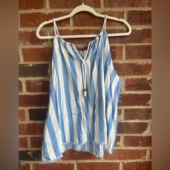 Maeve Anthropologie Chambray Printed Halter Top Size XL - Picture 8 of 12